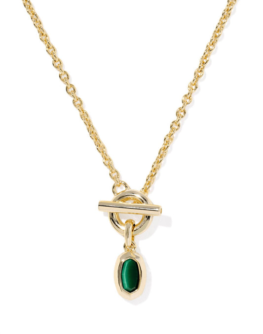 Kendra Scott - Women's Mini Elisa Tigers Eye Toggle Short Pendant