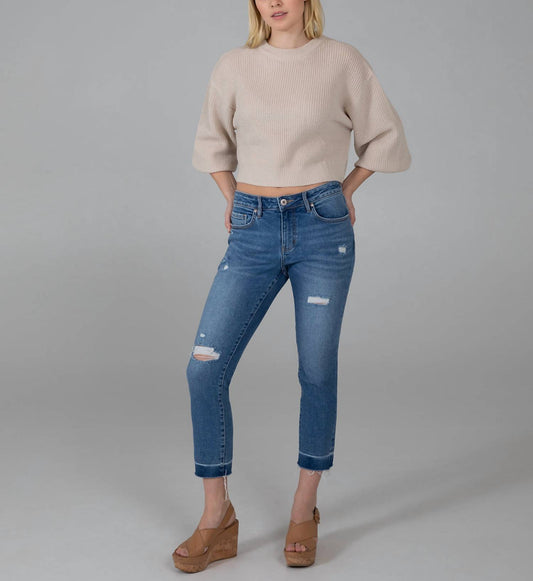 Carter Girlfriend Distressed Capri