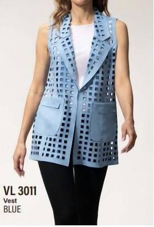 Weavz - Lazer cut suede vest