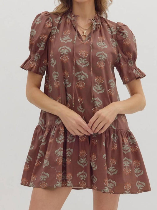 Entro - Floral Smocked Mini Dress