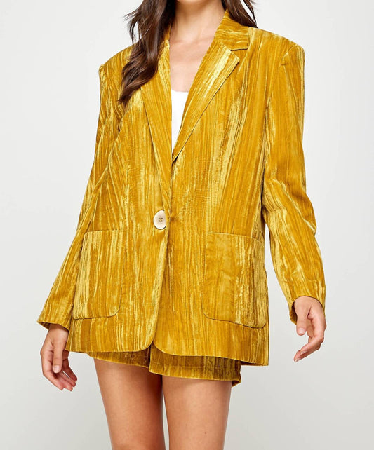 Ellison - Evening Glow Velvet Blazer