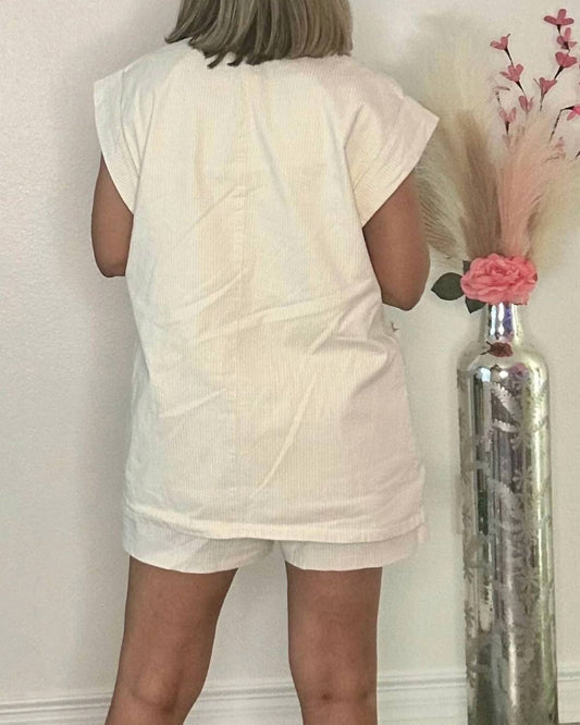 Muy Muy Fancy - Oversized Vest And Short Set