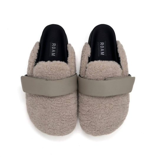 Roam - Women's Slip On Fuzzy Faux Shearling Loafer Mule