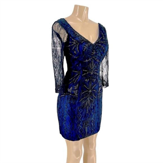 Sue Wong - V-neck Lace Dress