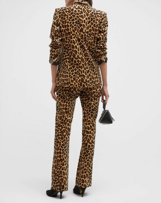 Frame - Leopard Velvet Mini Boot High Waist Pants