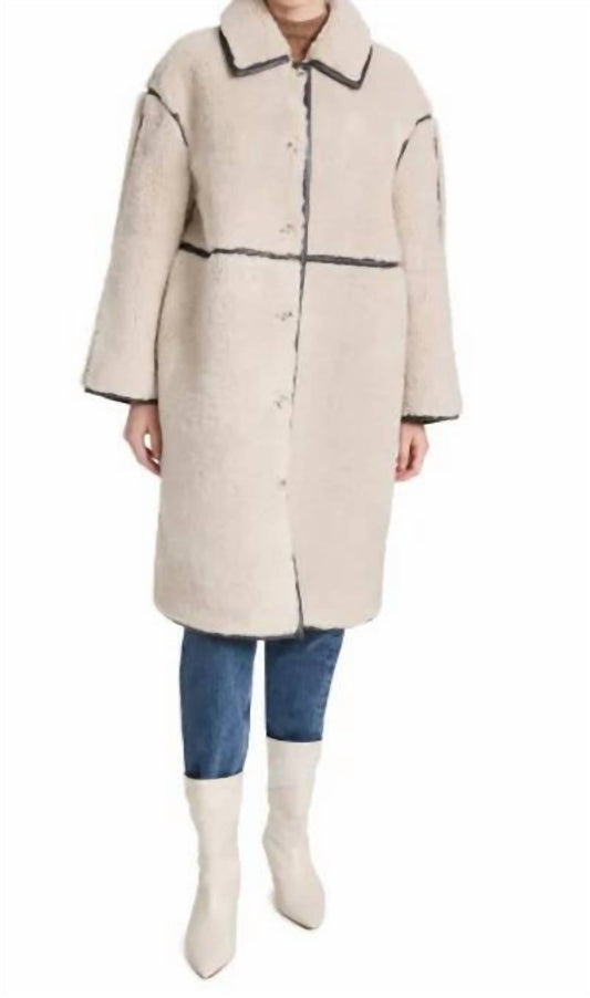 Something Navy - Reversible Faux Shearling Coat