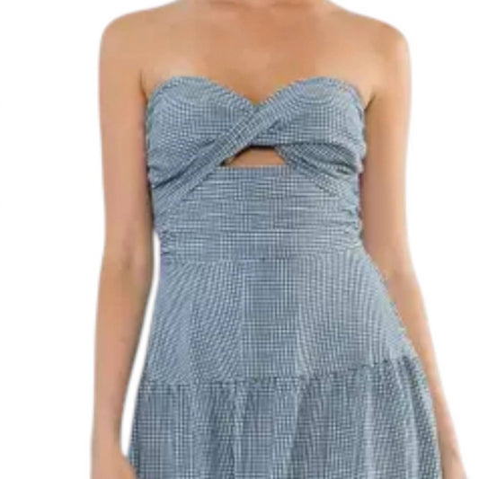 Thml - Gingham Bow Twist Midi Dress