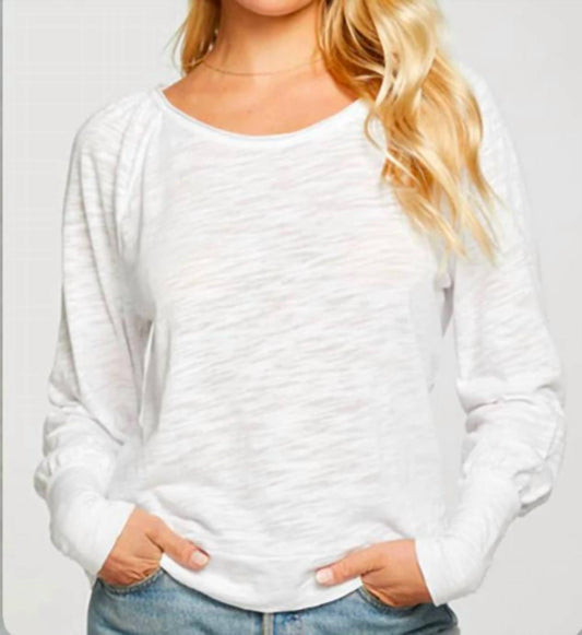 Chaser - Long Sleeve Slub Jersey Bishop Sleeve Pullover