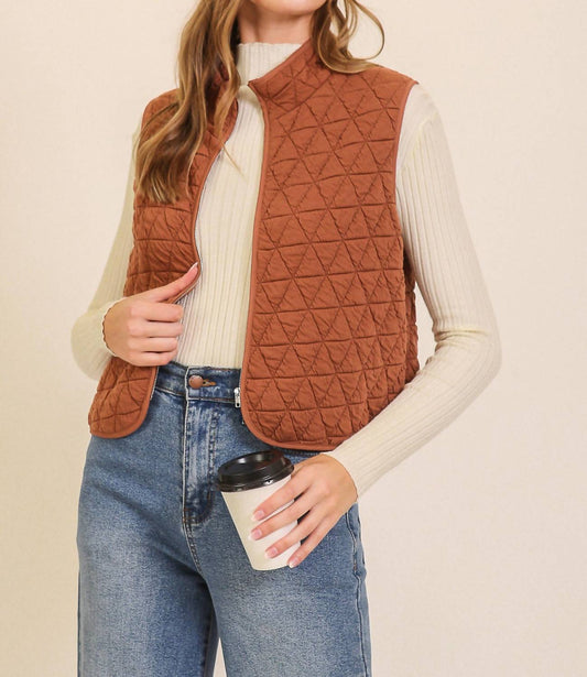 Timing - Quilted Lightweight Zip Up Vest
