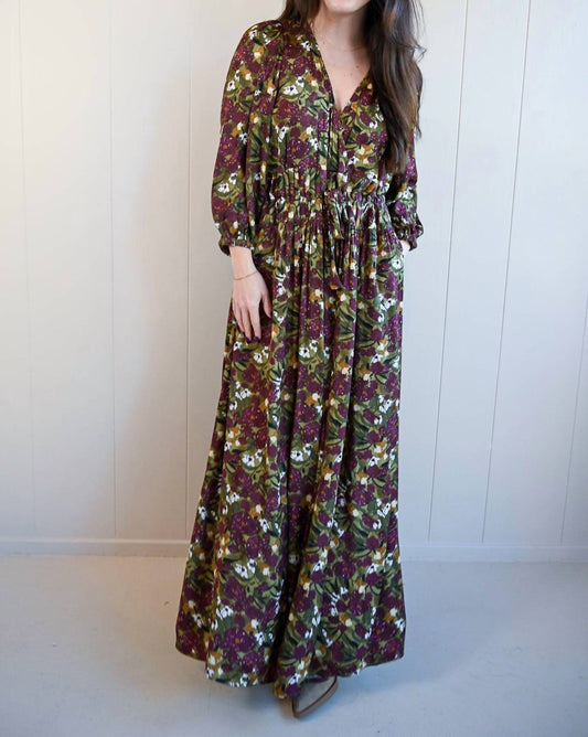 Grade & Gather - Women's Dewey Avenue Pleat Waist Floral Maxi Dress