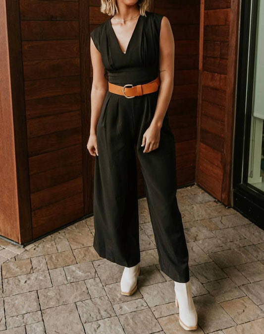 C'Isa - Nova Sleeveless Belted Jumpsuit