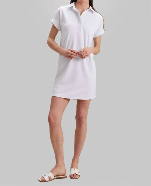 Peace Of Cloth - Kyle Short Sleeve Pique Knit Collared Dress