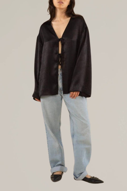 Nlt - Flowy Tie Front Top