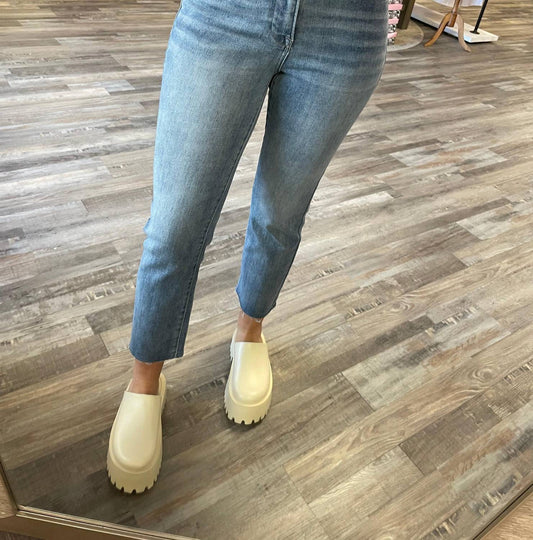 Risen - Mid-rise Straight Cropped Jeans