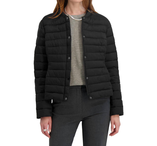Tahari - Women's Lightweight Quilted Stretch Jacket With Snap Closure