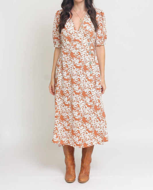 Crescent - Lillie Floral Midi Wrap Dress