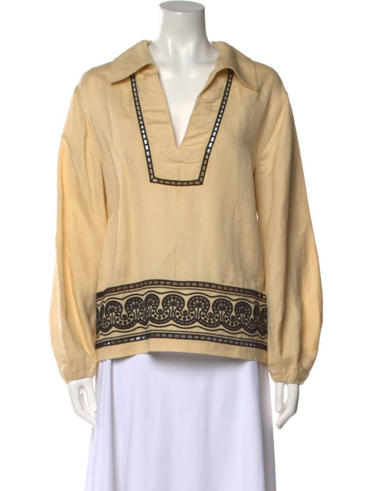 Jonathan Simkhai - ABEL V-NECK BLOUSE