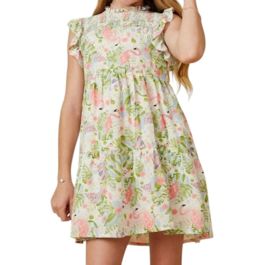 Paperdolls - Girl's Caitlyn Smocked Ruffled Dress