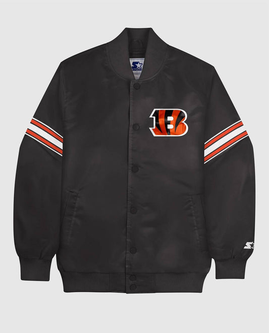 Starter - Men's Cincinnati Bengals Satin Full-snap Starter Jacket