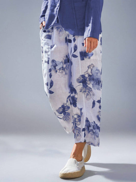 Inizio - Magic Cropped Floral Print Pant