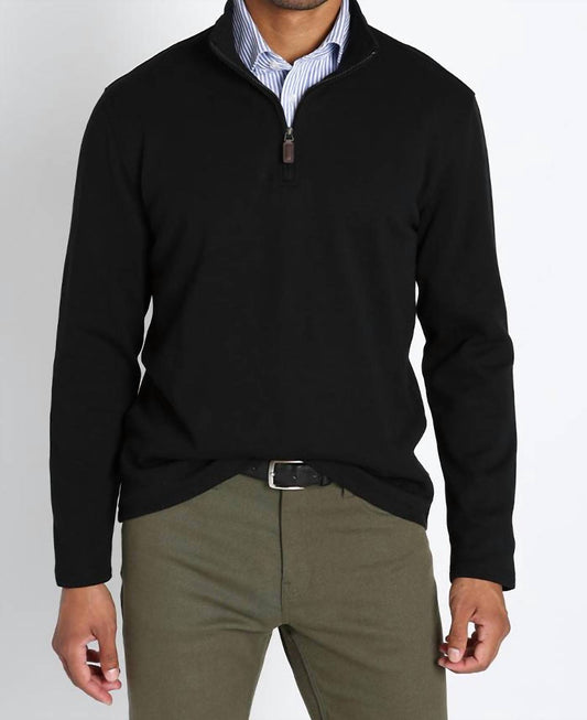 Jachs New York - Cotton Modal Blend Quarter Zip Sweater