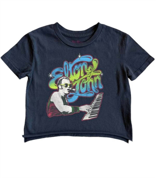 Rowdy Sprout - Boy's Elton John Not Quite Crop Top Tee