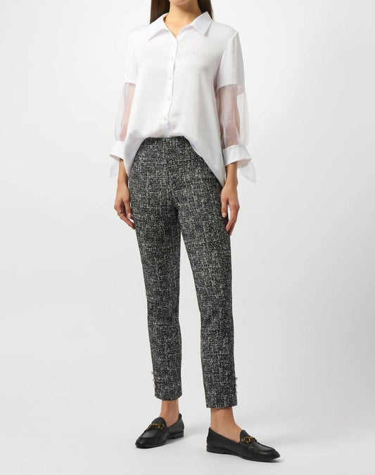 Joseph Ribkoff - Abstract Jacquard Straight Pull-on Pants