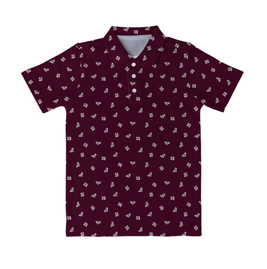 Vive La Fete - Boy's Texas A&m Aggies Logo Short Sleeve Performance Polo Shirt