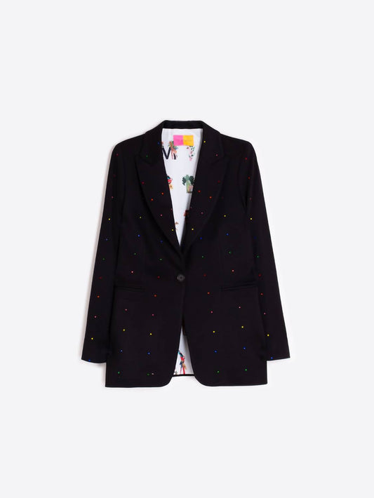 Vilagallo - Embellished With Bright Colored Rhinestones Blazer