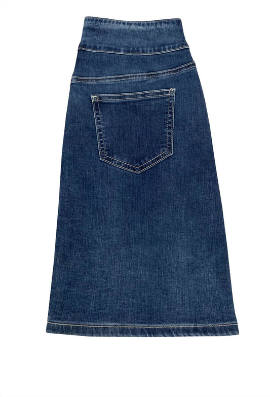Ethyl - Women's Beaded Knee Length Denim Skirt