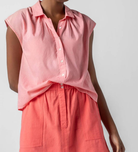 Lilla P - Short Sleeve Button Down Top