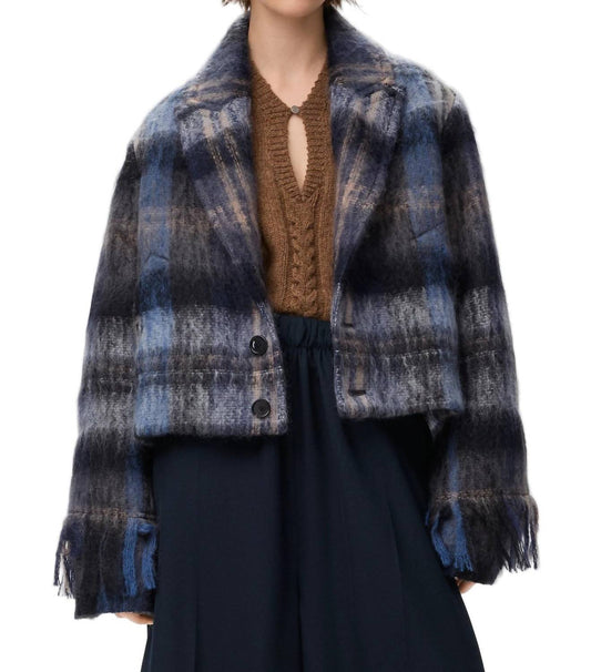 Loewe - Check Jacket With Detachable Scarf