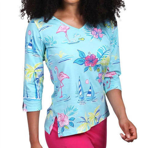 Ana Clare - Palm Beach Isle Nicole Flamingo Top