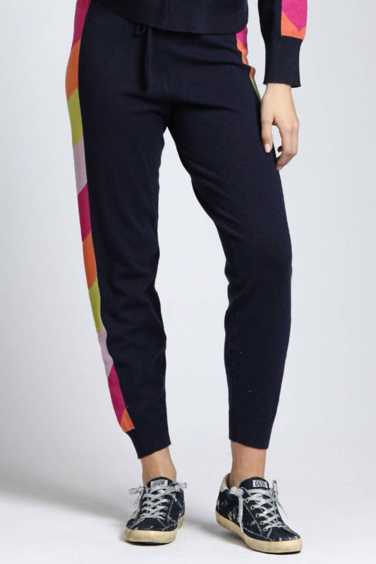 Apny - Colorful Side Stripe Sweater Jogger
