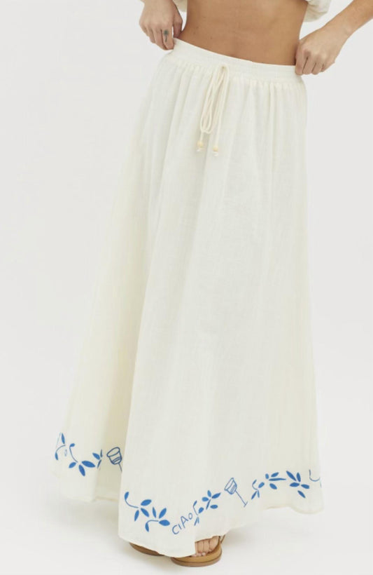 One And Only Collective - High Waisted Linen Maxi Skirt
