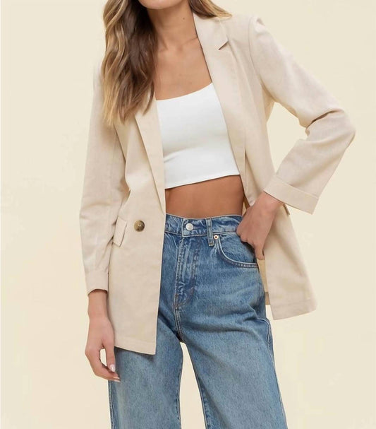 The Workshop - 3/4 Cuff Sleeve Collared Blazer