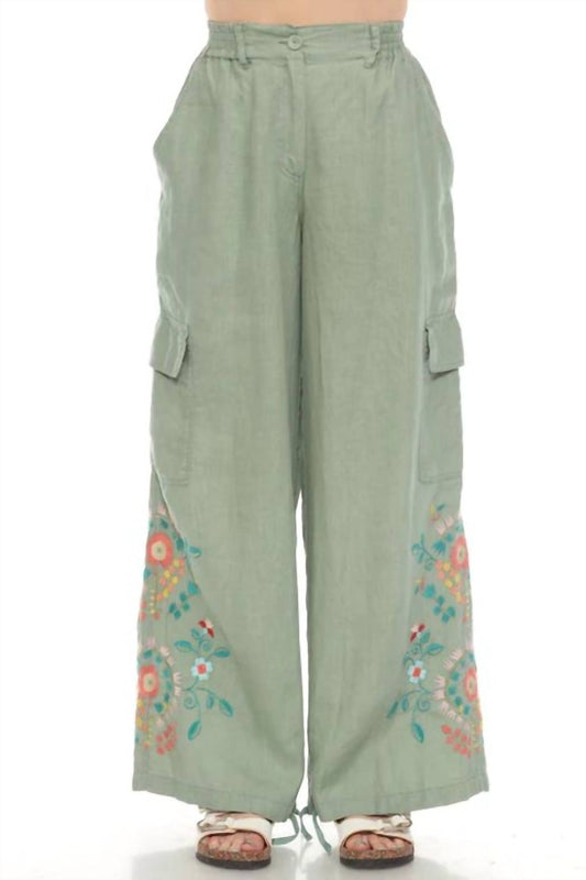 Johnny Was - DRAWSTRING HEM CARGO PANT MARISOL
