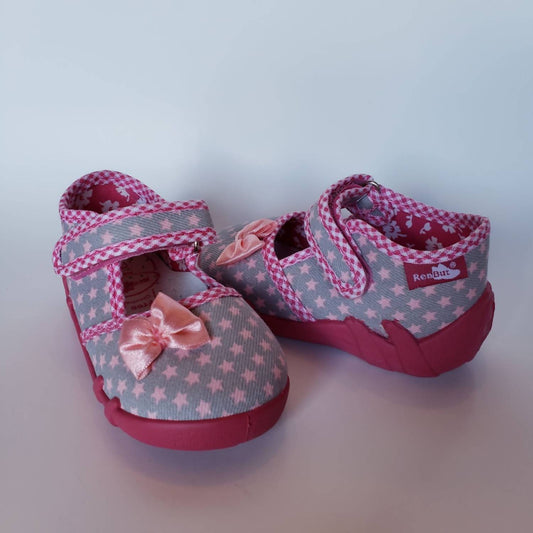 Renbut Shoes - Girl's Velcro Strap Mary Jane Casual Flat