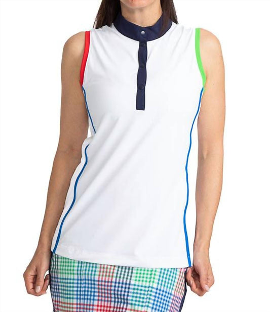 MAKE IT SNAPPY SLEEVELESS GOLF TOP