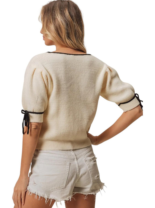 Bibi - Holly Puff Sleeve Sweater