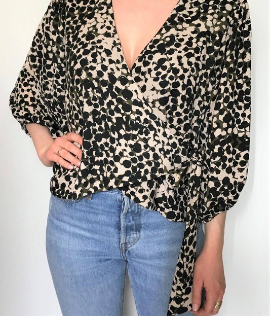 Veronica M - Puff Sleeve Wrap Blouse