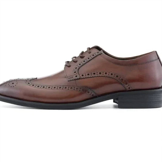 Asher Green - Men's Genuine Calf Leather Wingtip Dress Shoes