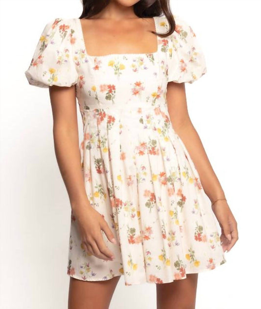 Mable - Floral Square Neck Dress