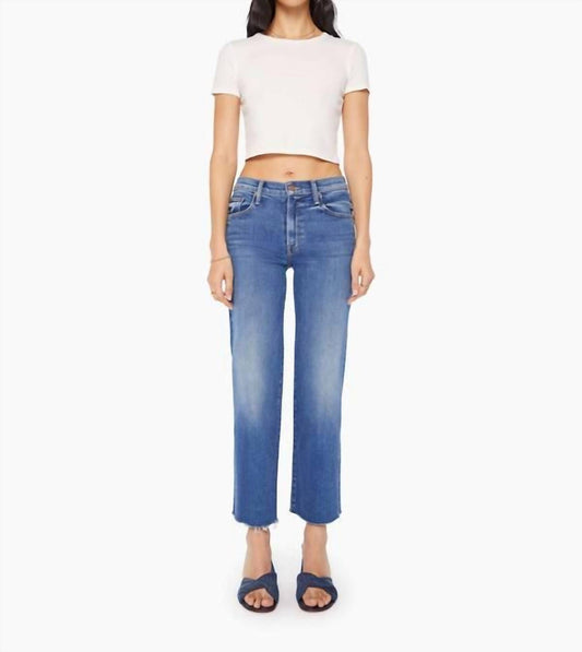 Mother - MID RAMBLER RISE ZIP ANKLE FRAY JEANS