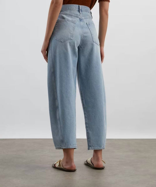 Frame - Twisted High-rise Barrel Jeans