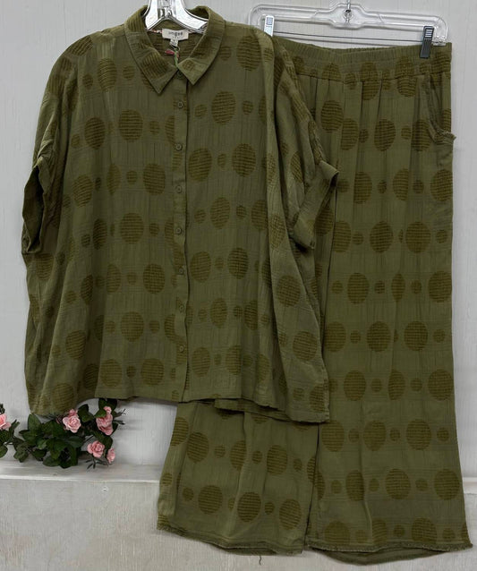 Umgee - Women's Dot Pattern Pant Set