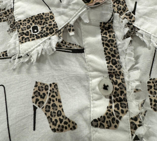 Tizzie - Fashionista Long Sleeve Button Up Top