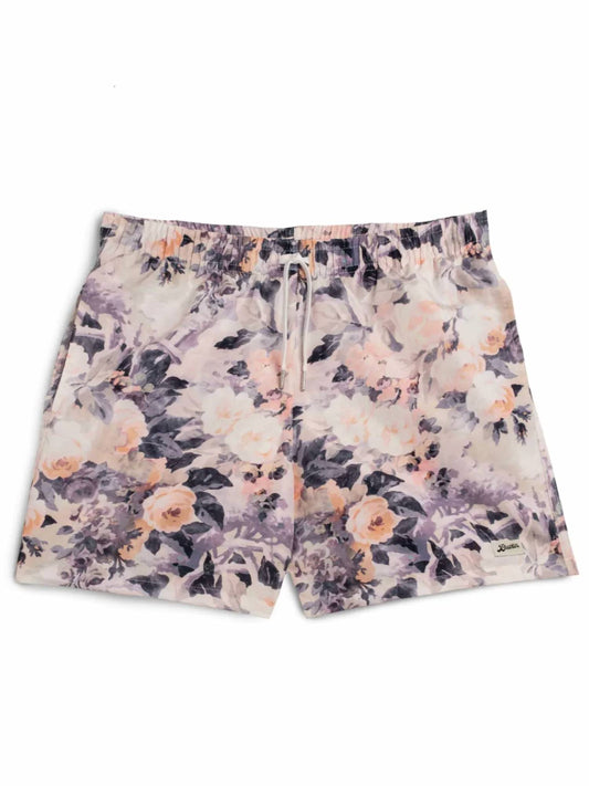 Bather - Men's Floral Lined Swim Trunks