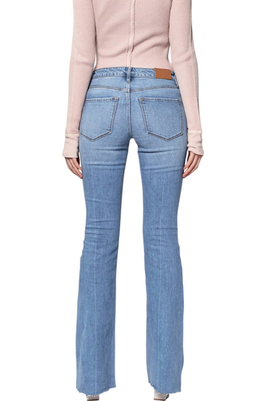 Dear John Denim - Bella Rose Mid Rise Flare Jeans