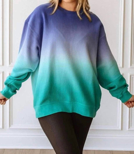 Moon Ryder - Ombre Corded Sweatshirt